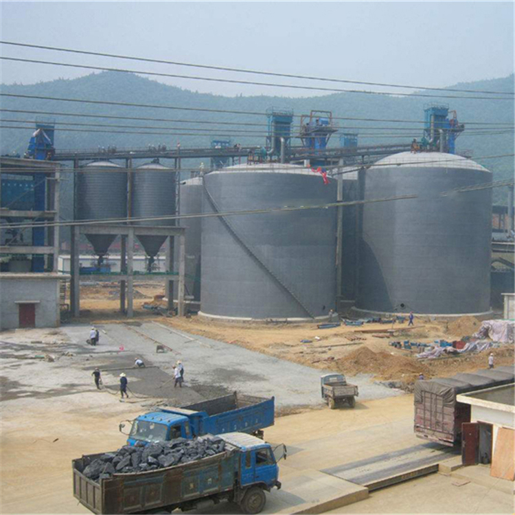 塔城水泥钢板仓2座3000吨青岛项目进入施工